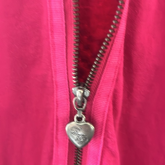 Twisted Heart Bling Y2K VTG Hot Pink Zip Up Hoodie - Picture 13 of 16